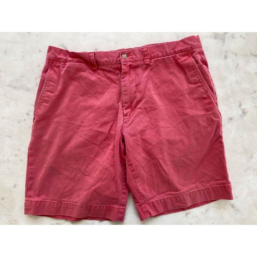 Polo Ralph Lauren Shorts Mens 34 Pink washed red Chino Classic Fit Flat Front 9"